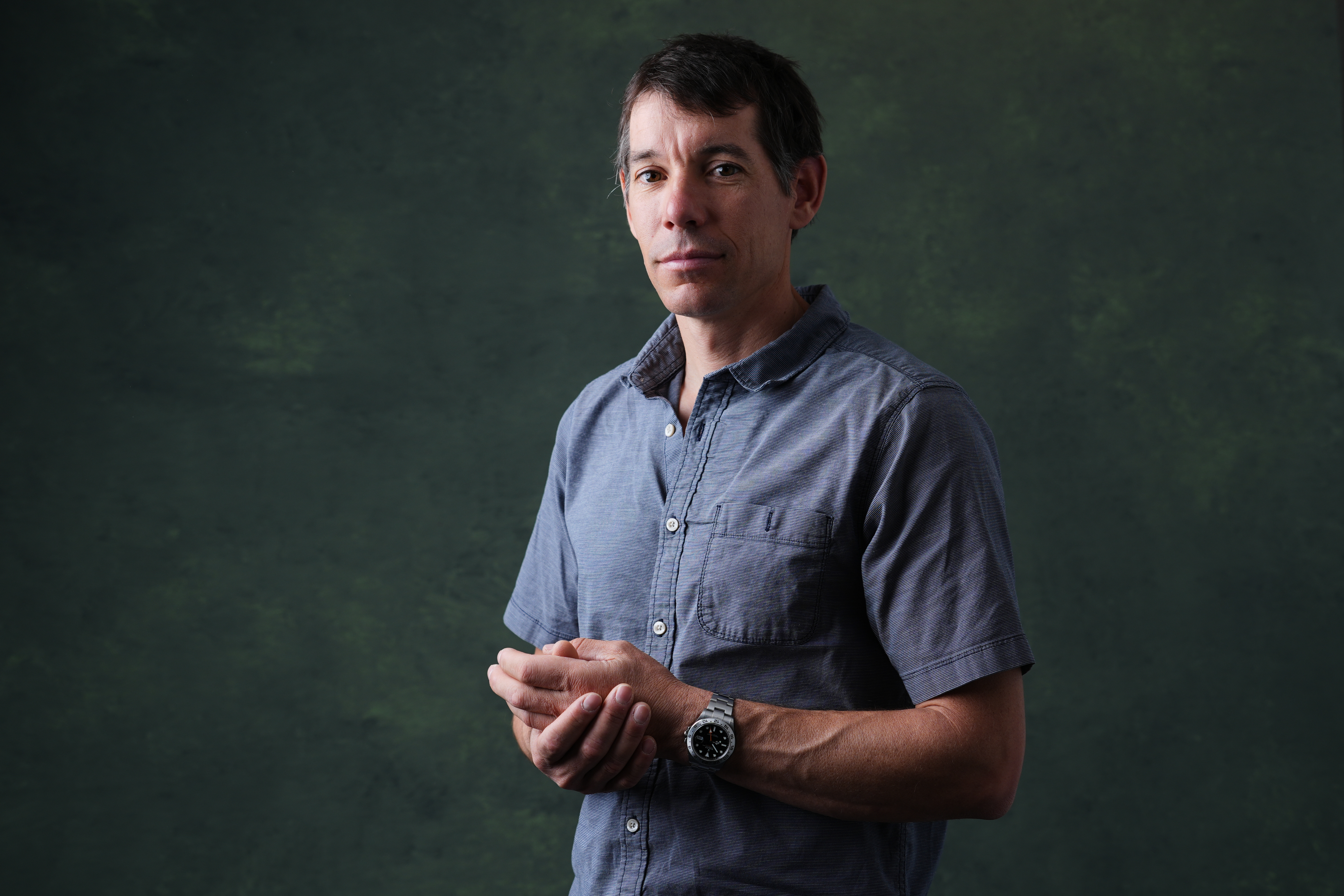 FILE - Professional climber Alex Honnold poses for a portrait Oct. 21, 2025, in Los Angeles. 