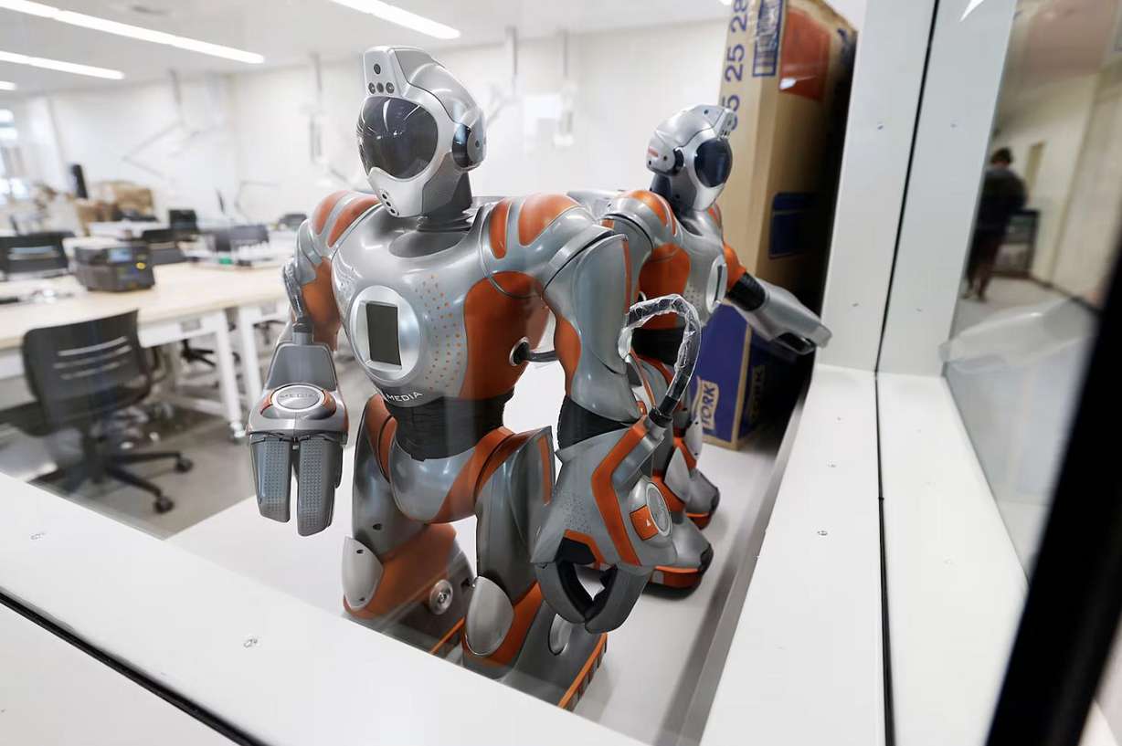 A tour is taken of the Scott M. Smith Building for the Smith College of Engineering & Technology on UVU's campus in Orem on Thursday.