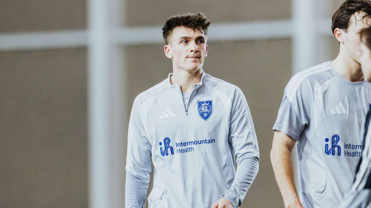 Real Salt Lake attacker Zach Booth after training at the Zions Bank Real Academy in Herriman. Booth, a 21-year-old native of Eden, Utah, returned to his home state on a one-year loan from Excelsior in the Netherlands.