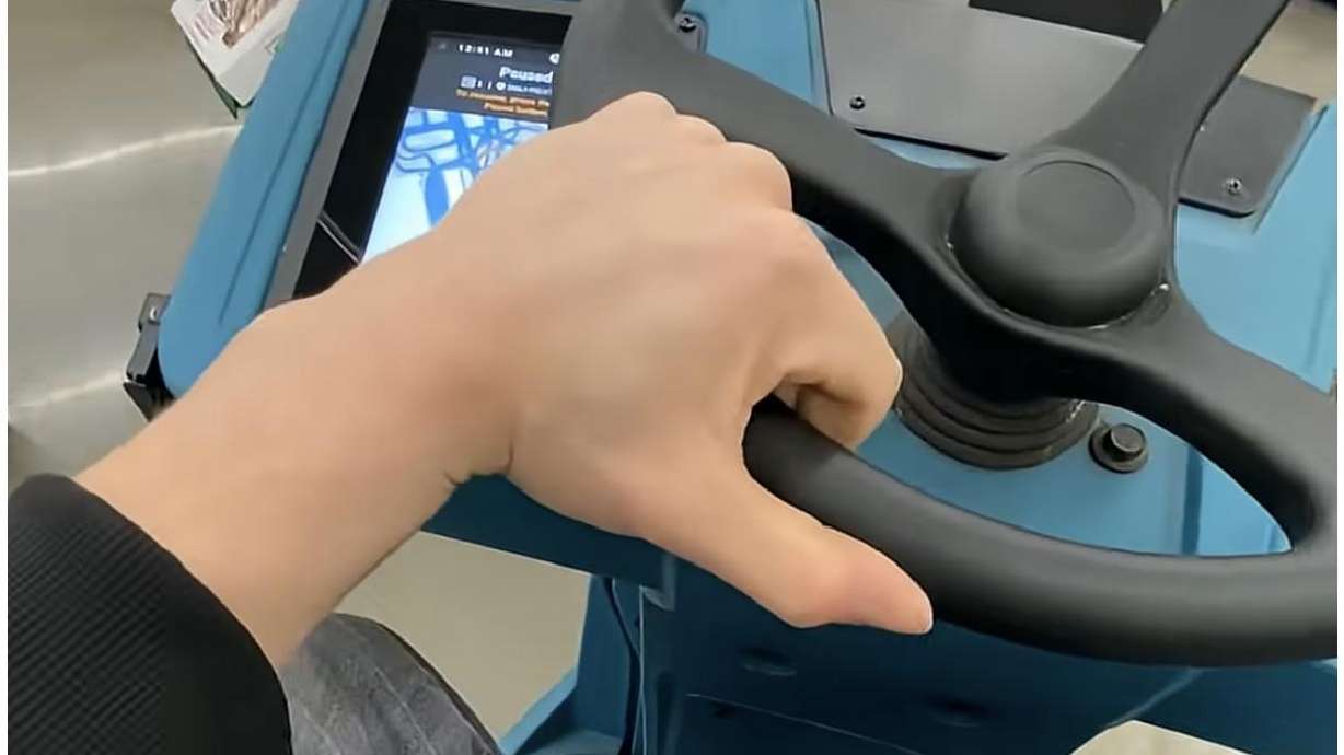 A floor cleaner went full Tokyo Drift on Jan. 3 at a Walmart in San Francisco, Calif.