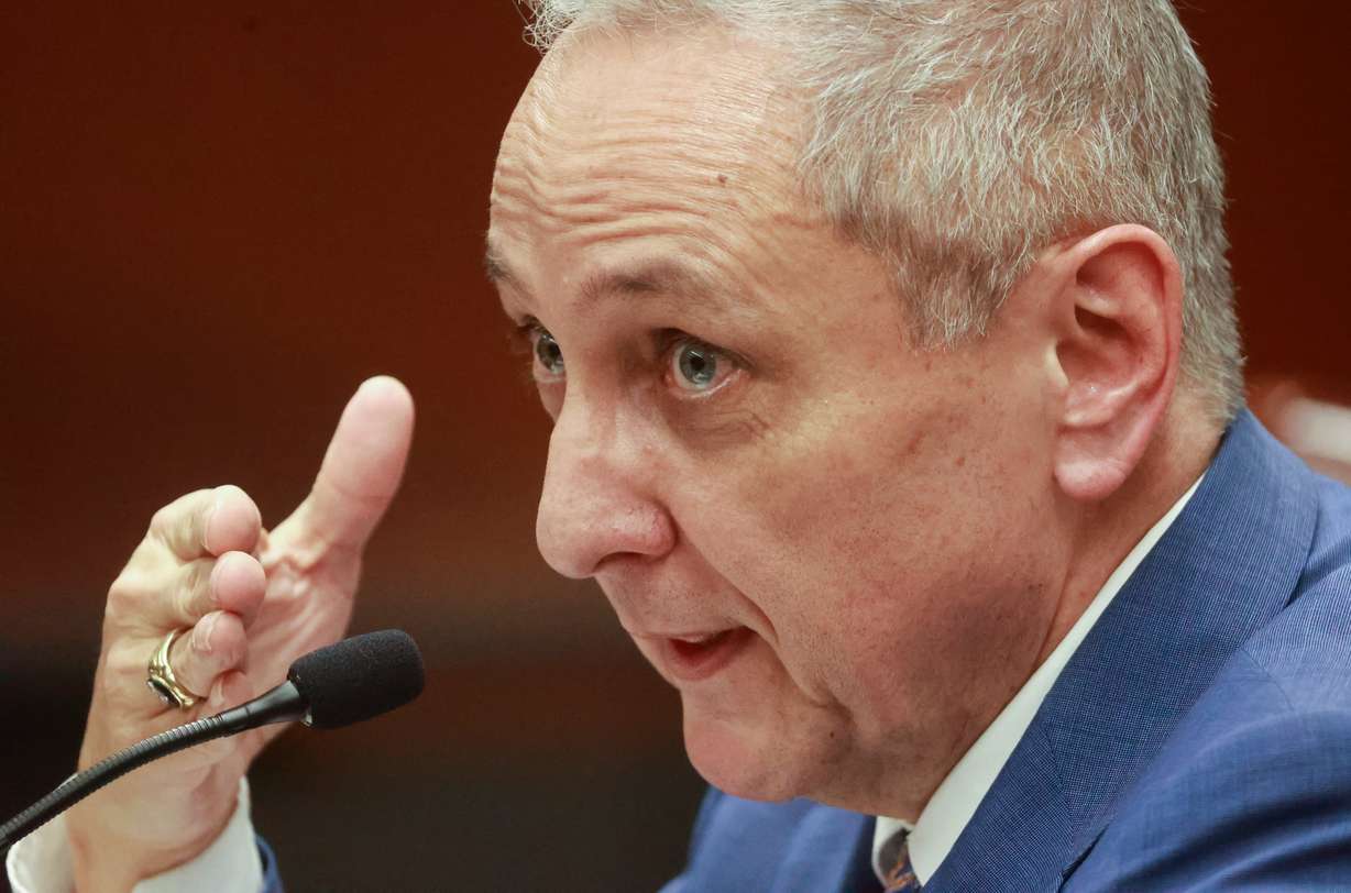 Rep. Cory Maloy, R-Lehi, talks about HB0209 Voting Amendments, which he is sponsoring, during a House Government Operations Standing Committee meeting in the House Building in Salt Lake City on Wednesday.