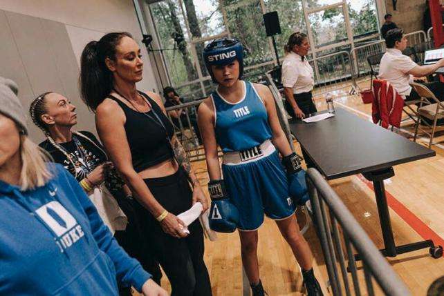 Simone and Mascha Christensen talk at a tournament in Tacoma, Washington.