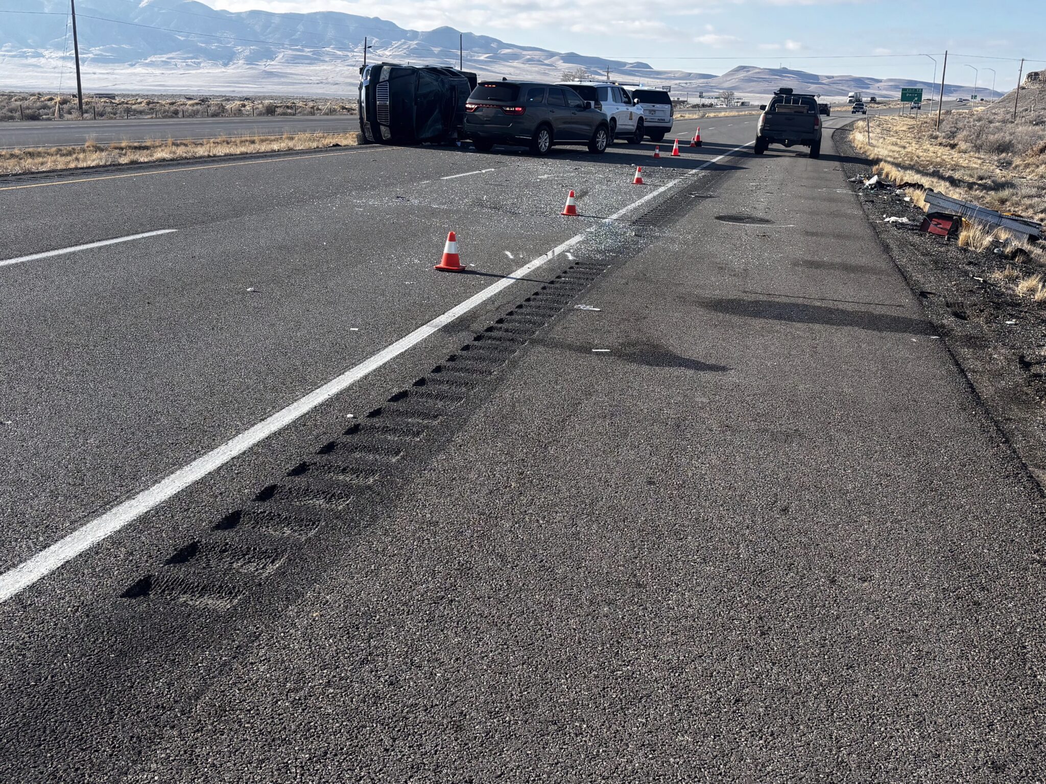 A 76-year-old man died after an SUV overturned on Interstate 80 near Delle, Tooele County, on Saturday afternoon, Utah Highway Patrol said.