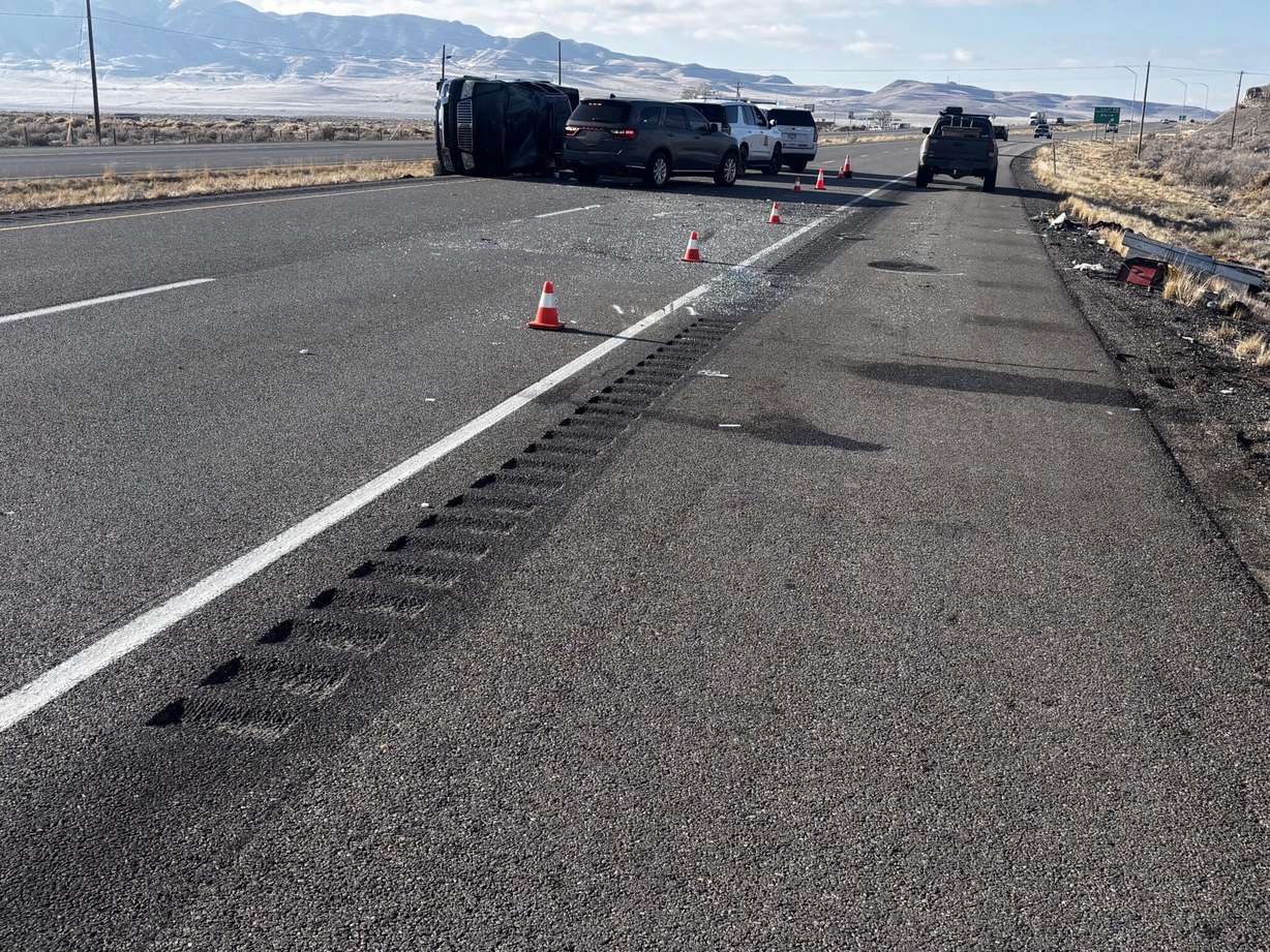 A 76-year-old man died after an SUV overturned on Interstate 80 near Delle, Tooele County, on Saturday afternoon, Utah Highway Patrol said.