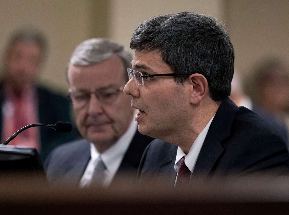 Kurt Miceli, MD, speaks on behalf of HB174 at the Capitol in Salt Lake City on Tuesday. The bill, sponsored by Rep. Rex Shipp, R-Cedar City, would permanently prohibit health care providers from prescribing hormonal transgender treatment, such as cross-sex hormones and puberty blockers, to minors.