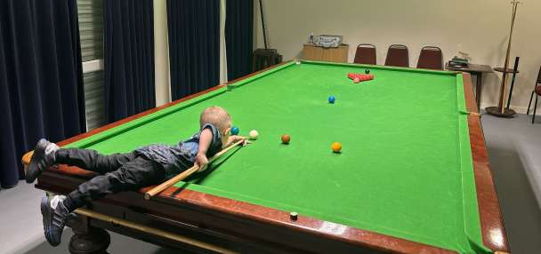 2-year-old boy sets world record for snooker trick shots