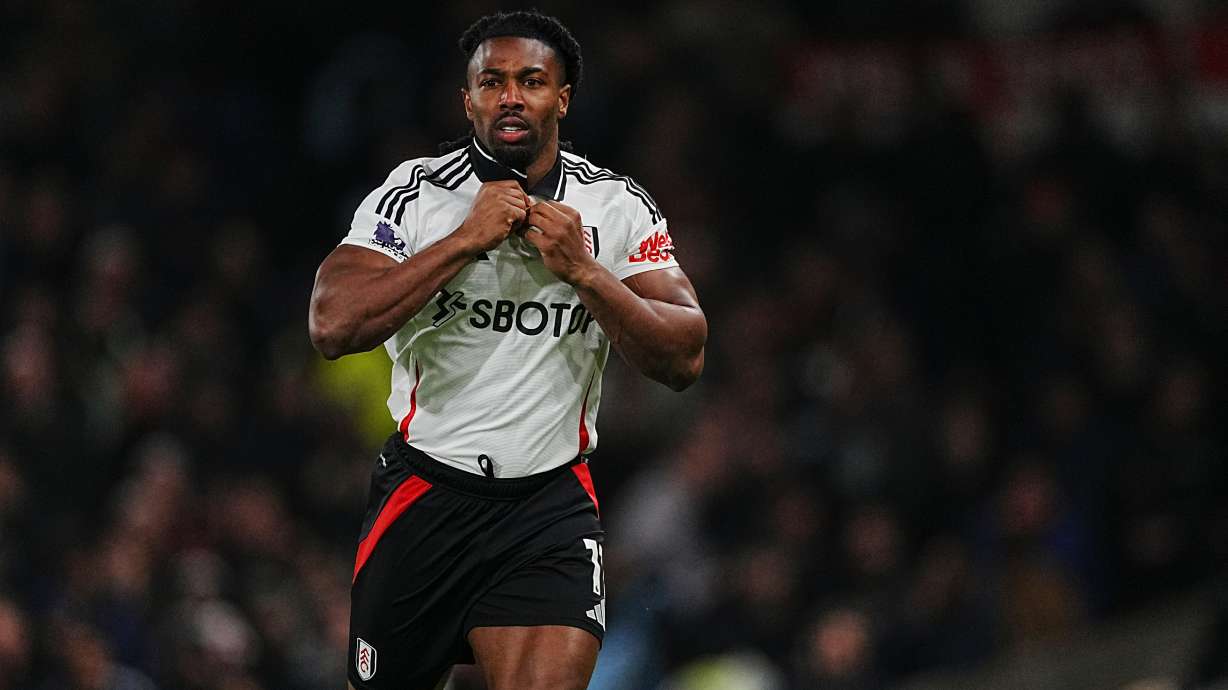 FILE - Fulham's Adama Traore during the English Premier League soccer match between Fulham and Manchester United, at the Craven Cottage Stadium in London, Sunday, Jan 26, 2025.