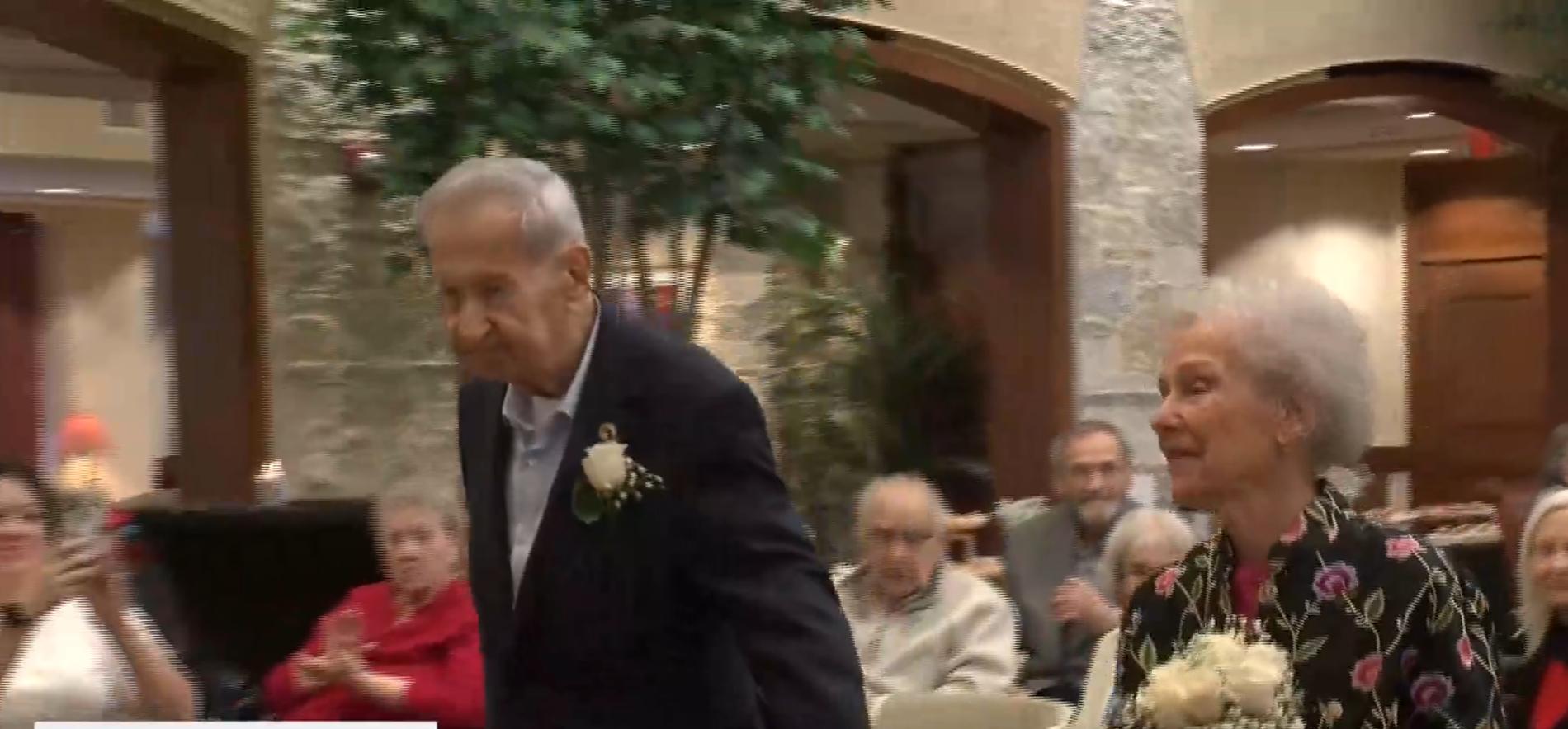 'Yes, dear is one of the secrets': Senior couples renew vows and share secret to long marriage
