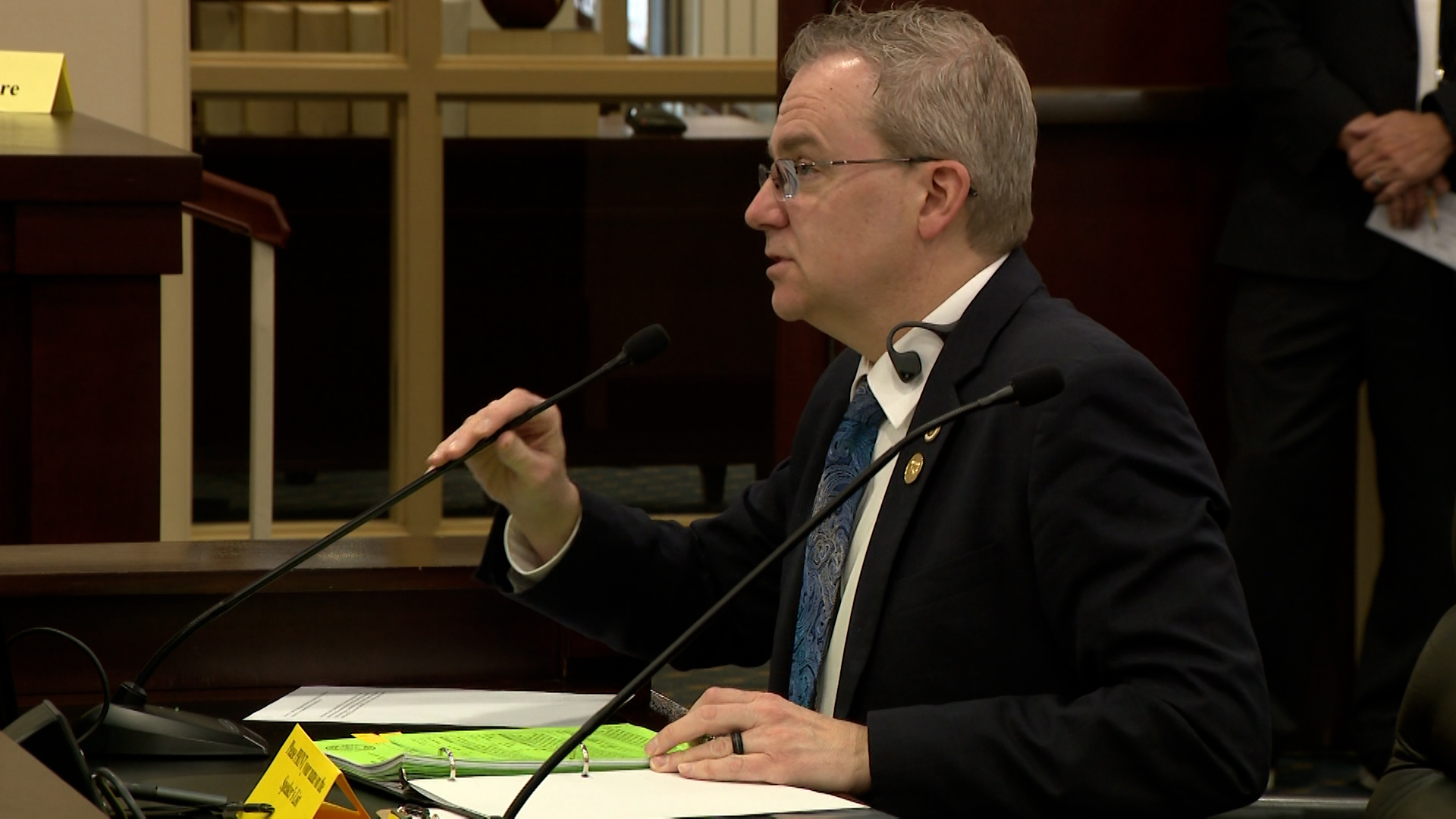 Sen. Lincoln Fillmore, R-South Jordan, listens during a hearing of the Senate Revenue and Taxation Committee on Wednesday. A separate bill was passed allowing for automatic tax cuts if yearly revenue outperforms a forecast.