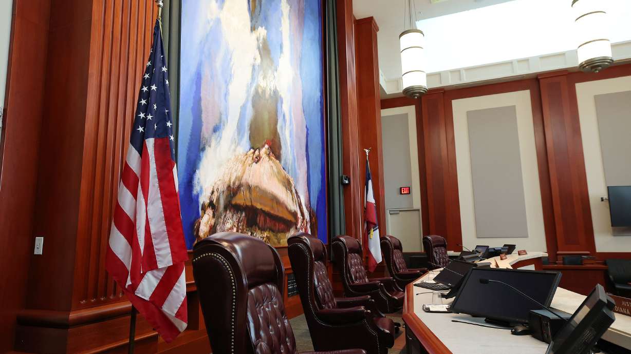 The Utah Supreme Court at the Matheson Courthouse in Salt Lake City on Sept. 25. Public response to legislative efforts to overhaul the court has been predominantly skeptical early on.