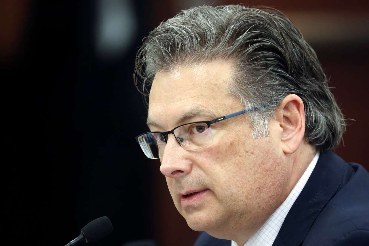 Sen. Chris H. Wilson, R-Logan, during a Senate Revenue and Taxation Standing Committee meeting in the Senate Building in Salt Lake City on Jan. 24, 2024. Wilson introduced a bill proposing an expansion of the state court system this week.