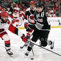 Devils' Jack Hughes leaves game with injury 2 weeks before US opens play at the Olympics
