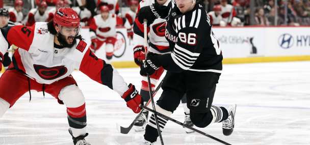 Devils' Jack Hughes leaves game with injury 2 weeks before US opens play at the Olympics