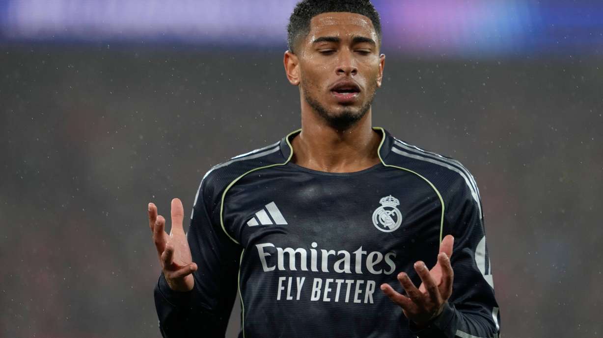 Jude Bellingham del Real Madrid durante el partido contra Benfica en la Liga de Campeones, el miércoles 28 de enero de 2026, en Lisboa.