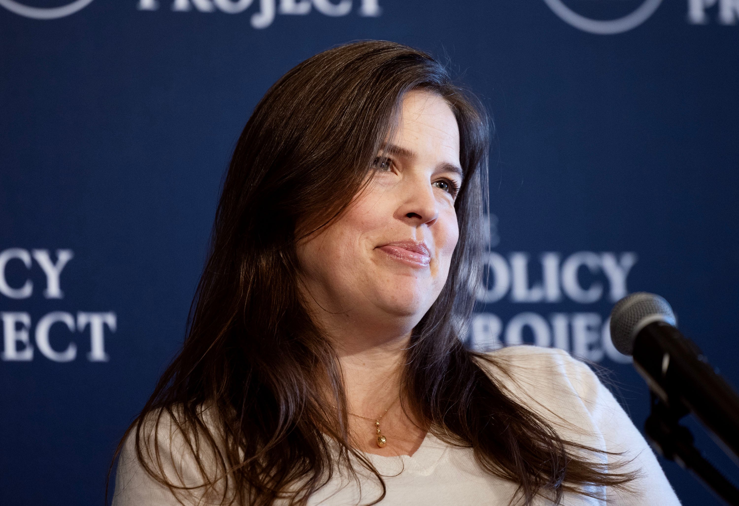 Rep. Tiara Auxier, R-Morgan, speaks about bills that she is working on to help make raising a family in Utah more affordable at the Capitol in Salt Lake City on Thursday. Auxier, who is co-sponsoring SB214 proposed by Senate Minority Leader Luz Escamilla, D-Salt Lake City, said families lack choices for child care options.