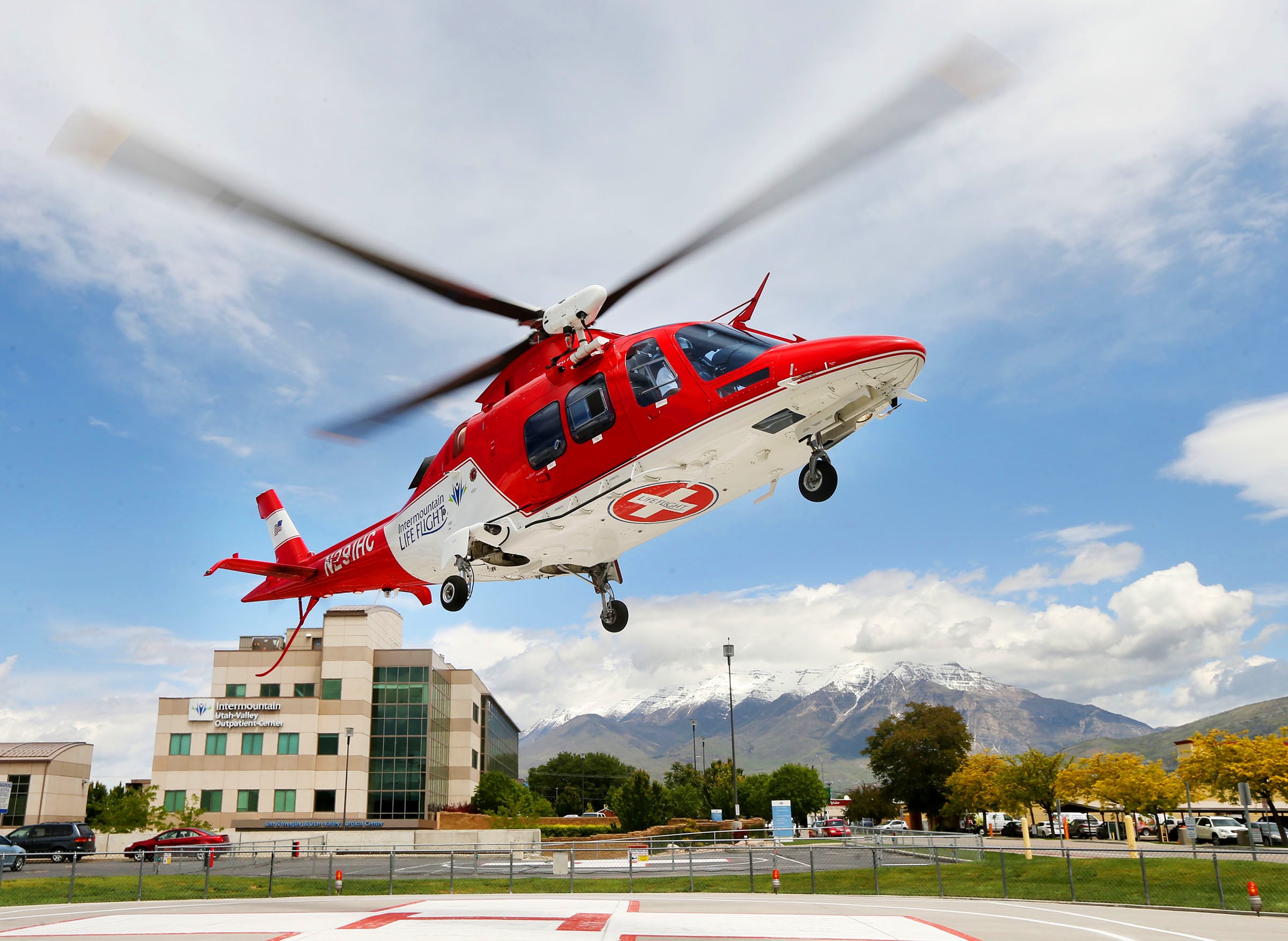 Intermountain Life Flight lifts off May 27, 2015, from Provo's Intermountain Health Utah Valley Outpatient Center. Many Intermountain employees stand to lose hundreds of thousands of dollars when the health care provider's pension plans are frozen at the end of 2026.