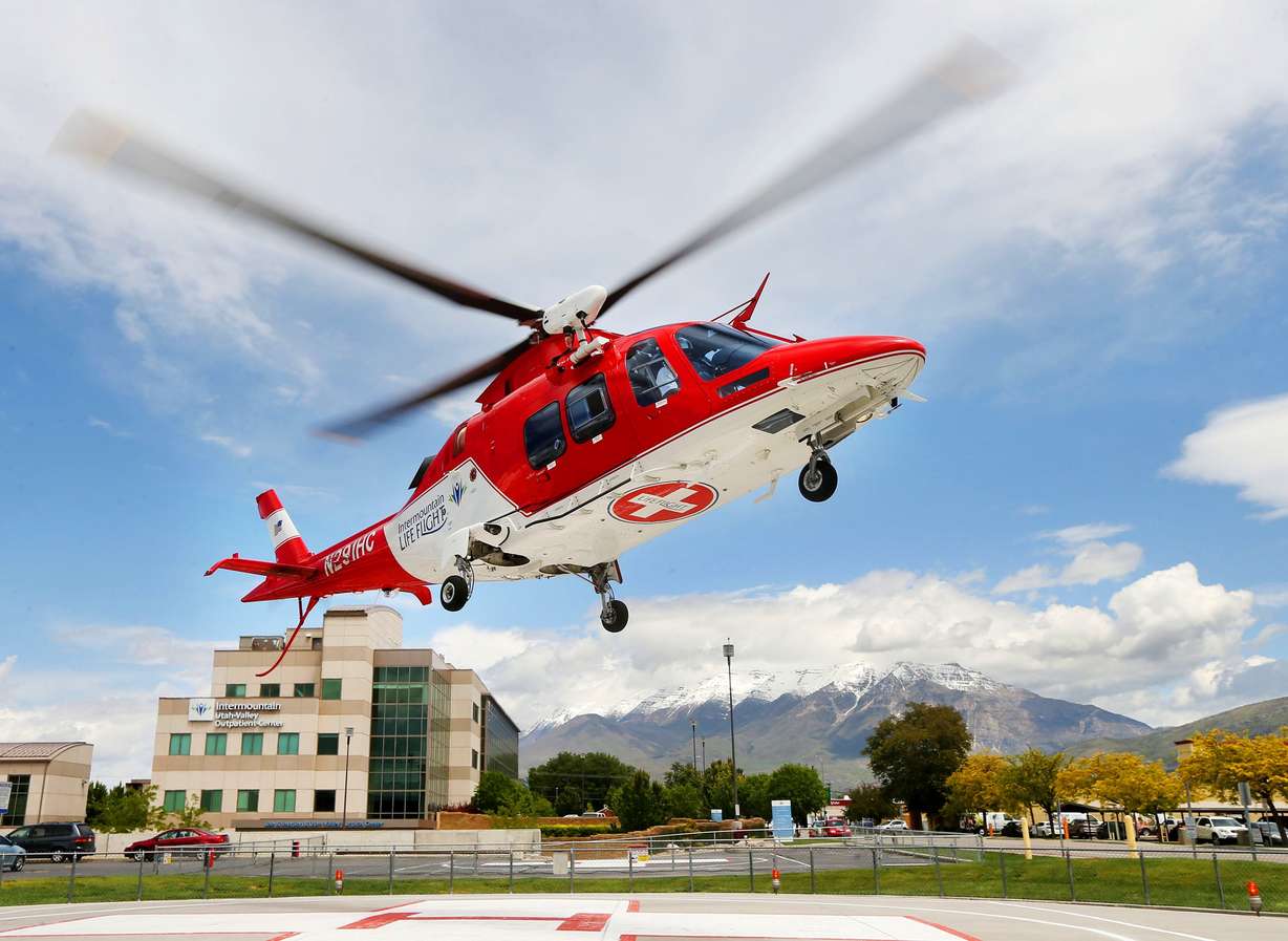 Intermountain Life Flight lifts off May 27, 2015, from Provo's Intermountain Health Utah Valley Outpatient Center. Many Intermountain employees stand to lose hundreds of thousands of dollars when the health care provider's pension plans are frozen at the end of 2026.