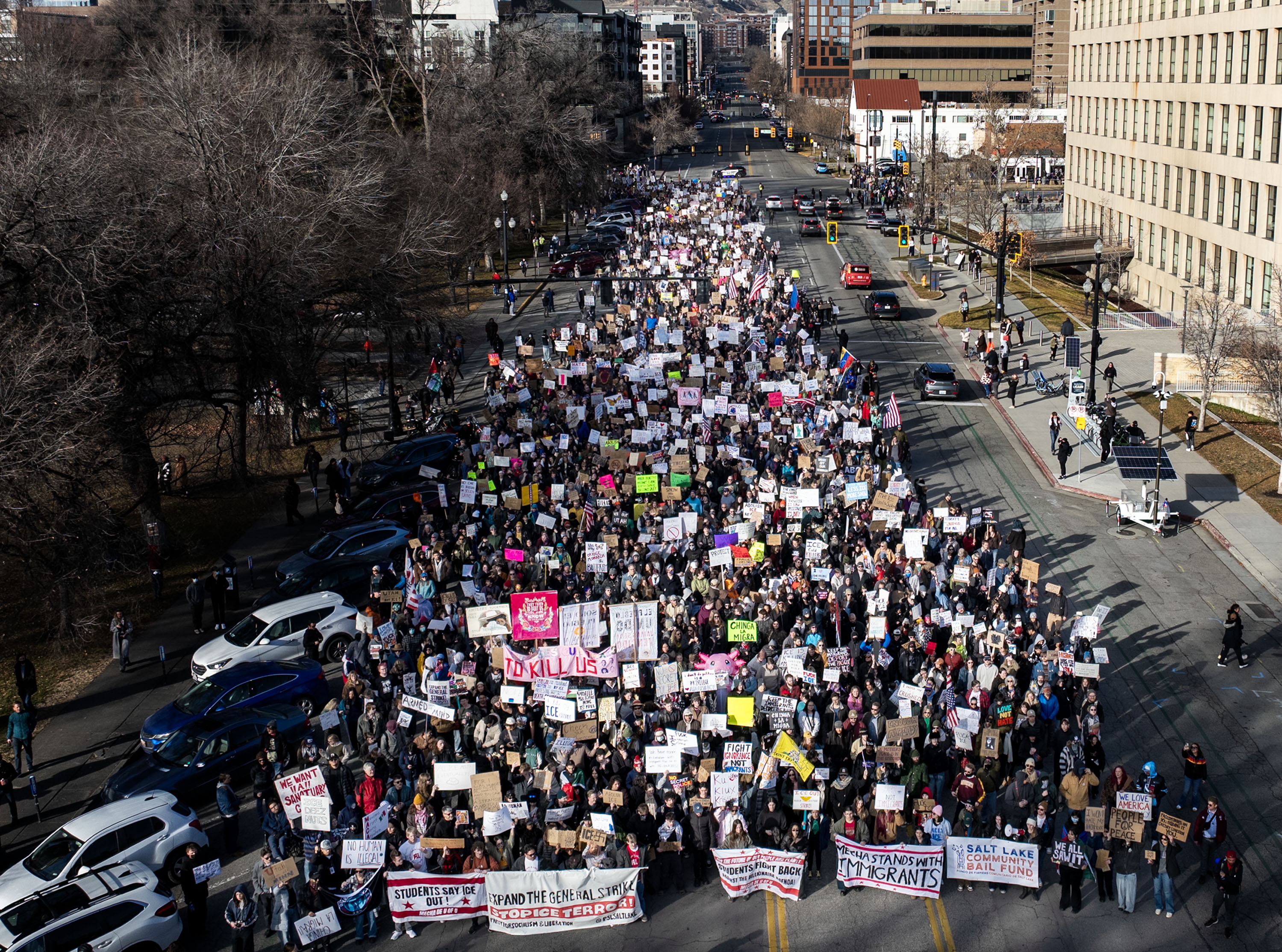 Utahns demonstrate, walk out of school, shut their businesses to protest immigration crackdown