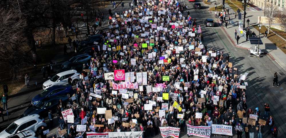Utahns demonstrate, walk out of school, shut their businesses to protest immigration crackdown