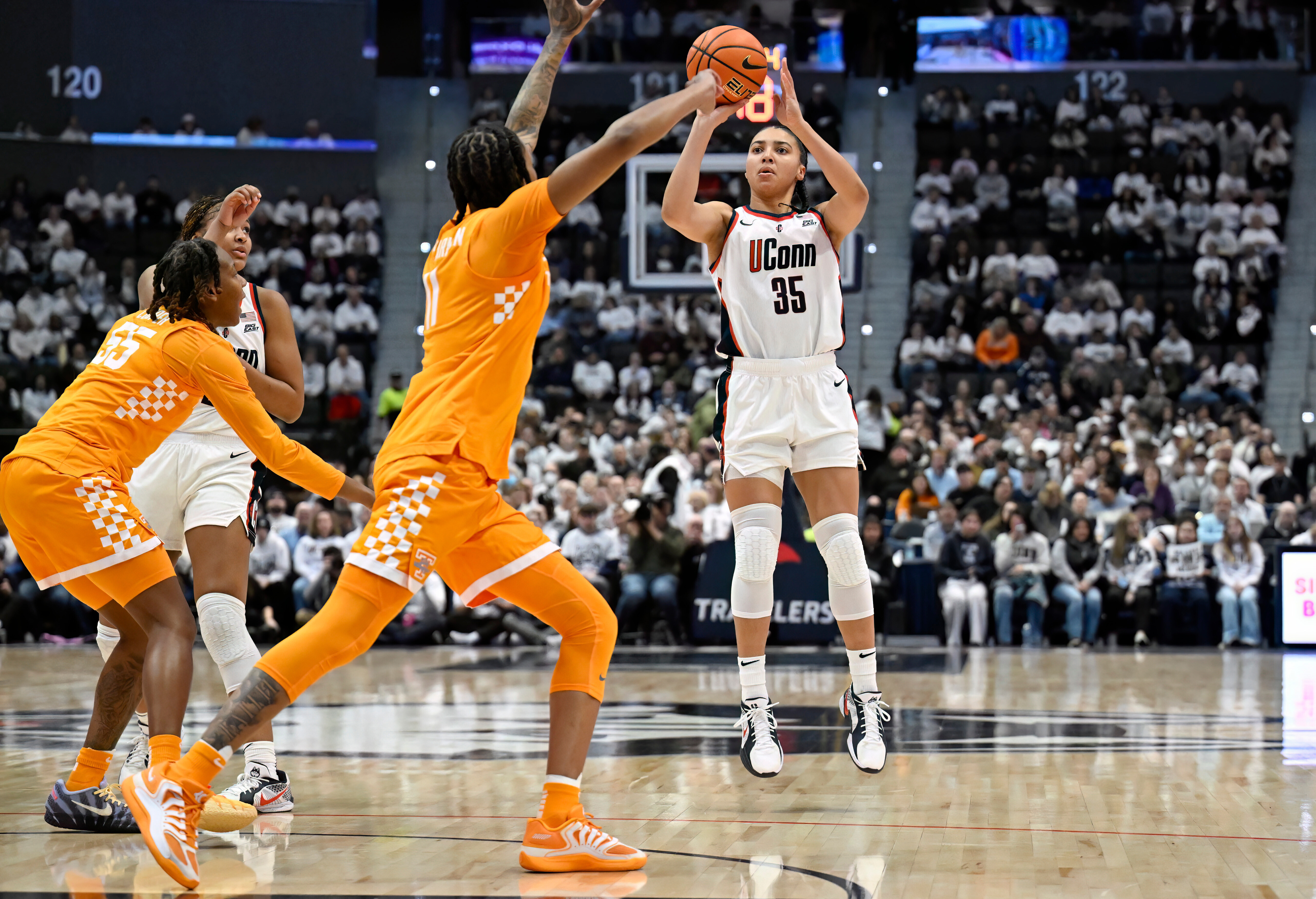 No. 1 UConn crushes Tennessee 96-66 in the Lady Vols' worst loss in the history of the rivalry