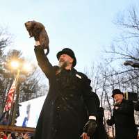 Punxsutawney Phil is said to have seen his shadow, forecasting 6 more weeks of wintry weather