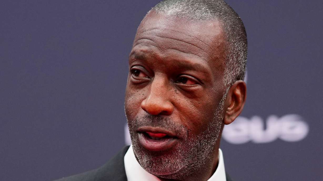 FILE - Former U.S. sprinter Michael Johnson arrives at the Laureus Sports Awards ceremony in Madrid, Monday, April 22, 2024.