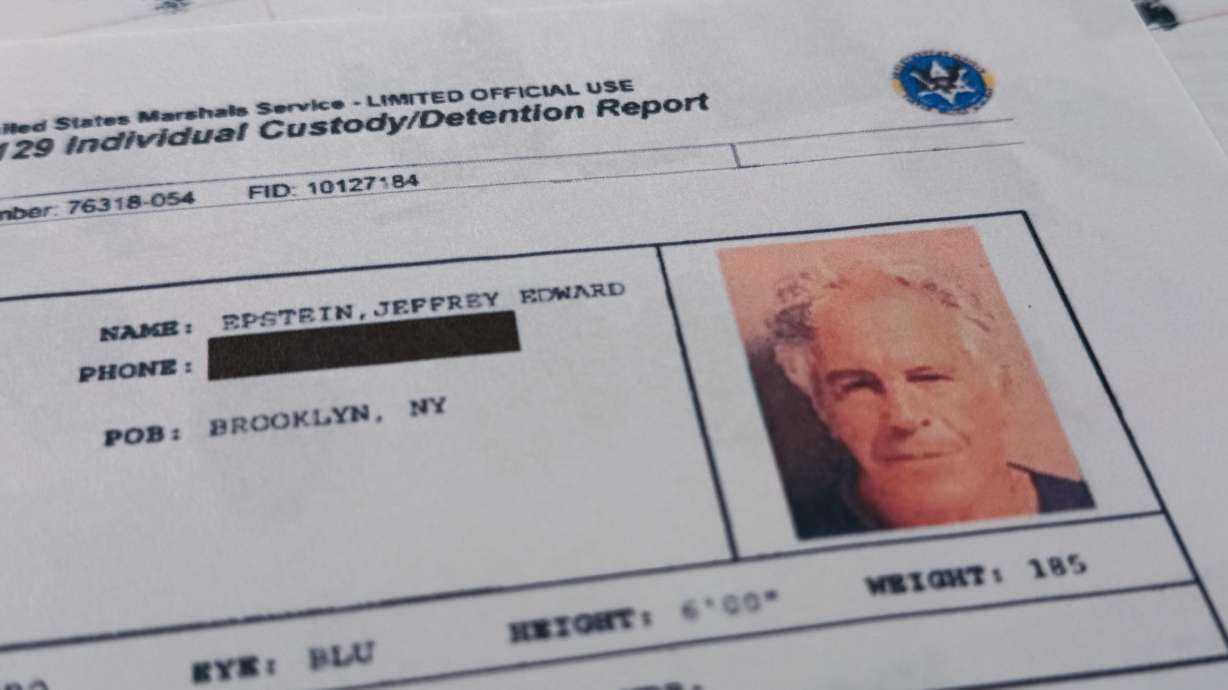 A document that was included in the U.S. Department of Justice release of the Jeffrey Epstein files is photographed Sunday, shows the report when Epstein was taken into custody on July 6, 2019.