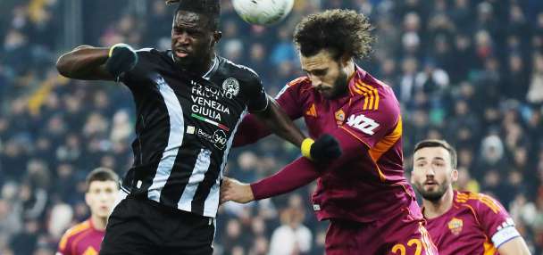 Deflected free kick steers Udinese to win over Roma in Serie A