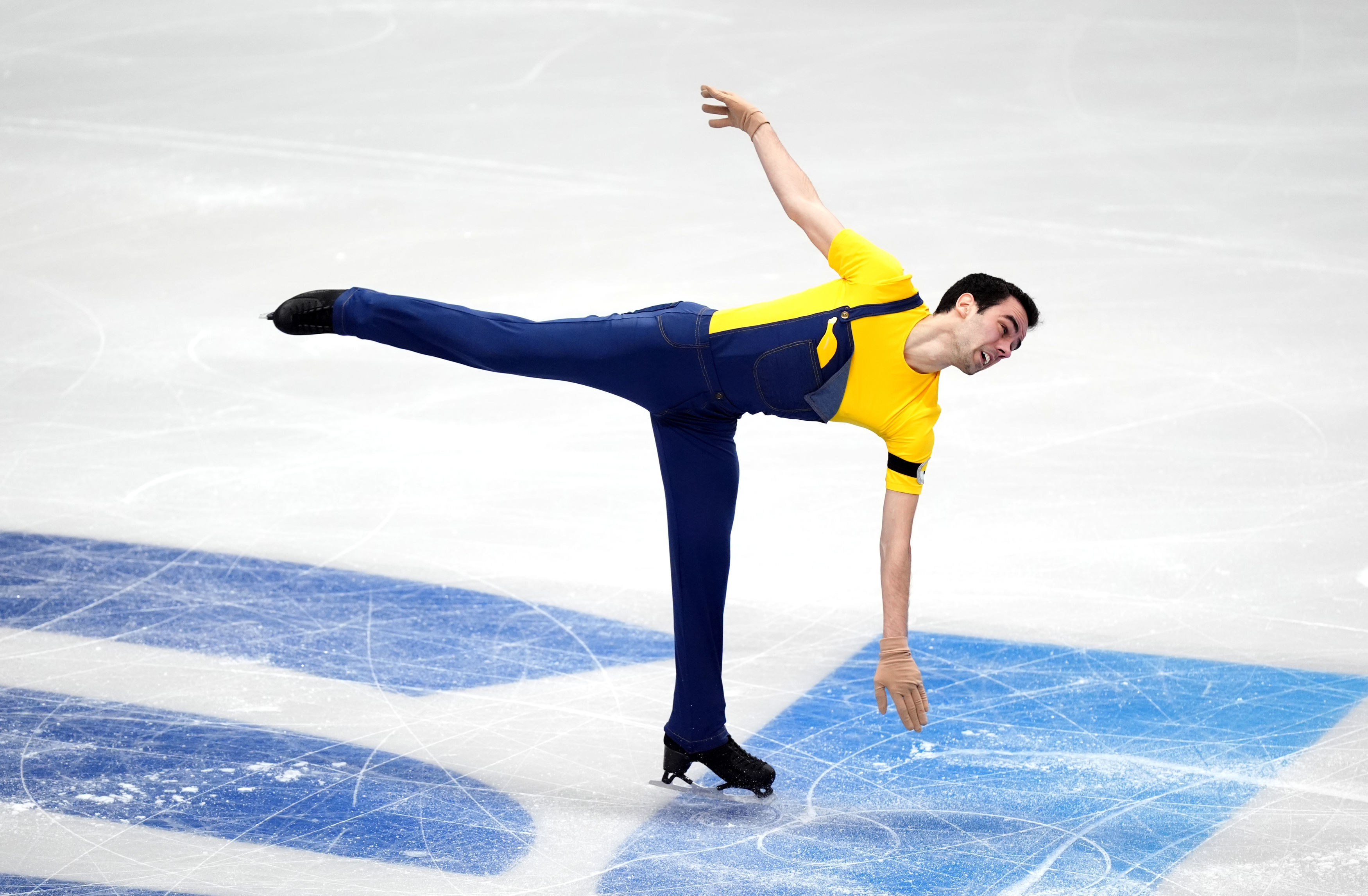 Spain's Tomas-Llorenc Guarino Sabate competes during the Men's Short Program on day two of the ISU European Figure Skating Championships in Sheffield, Thursday, Wednesday, Jan. 15, 2026. 