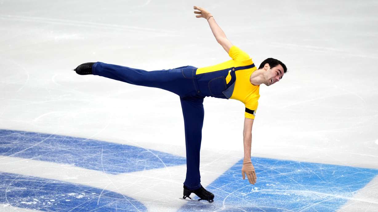Spain's Tomas-Llorenc Guarino Sabate competes during the Men's Short Program on day two of the ISU European Figure Skating Championships in Sheffield, Thursday, Wednesday, Jan. 15, 2026.