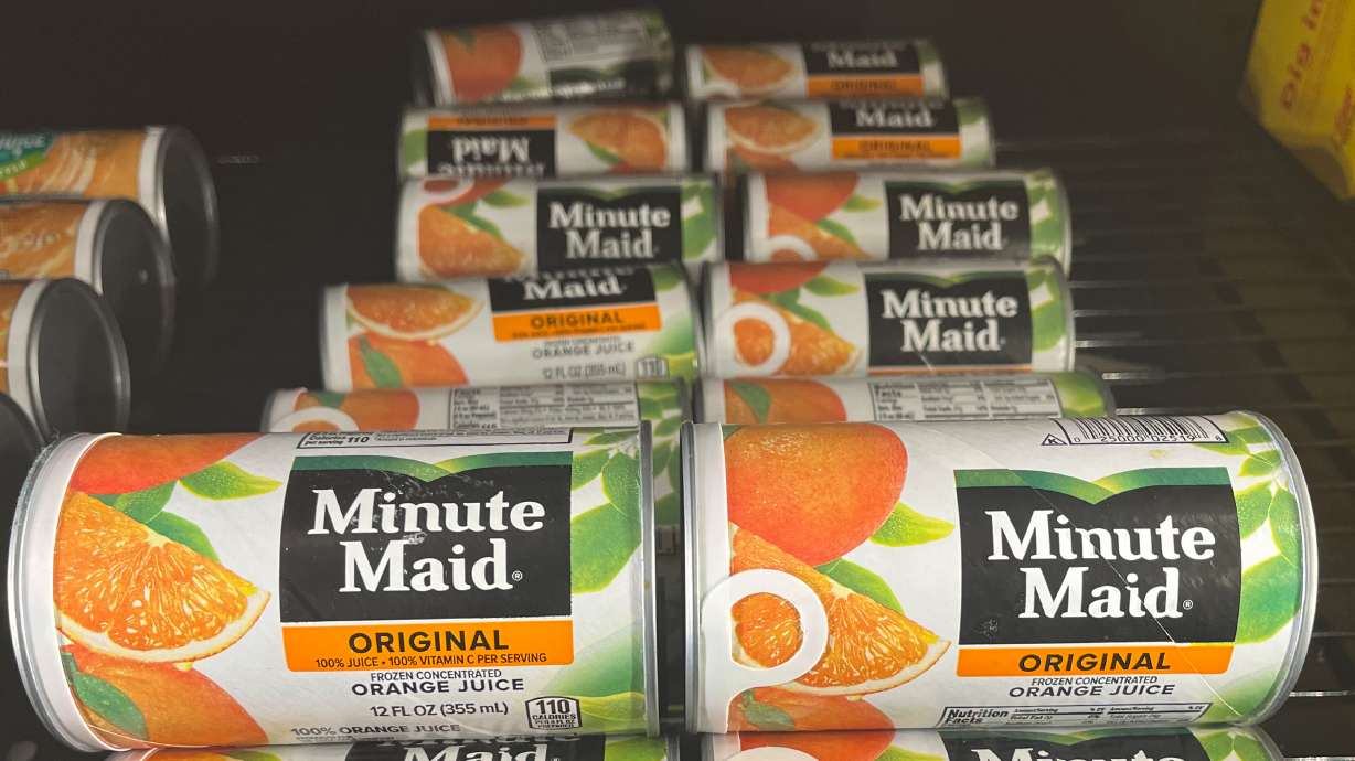 Minute Maid frozen concentrate orange juice at a grocery store in White Plains, N.Y., on Wednesday. The Coca-Cola Company announced it would phase out frozen juices due to shifting consumer preferences.