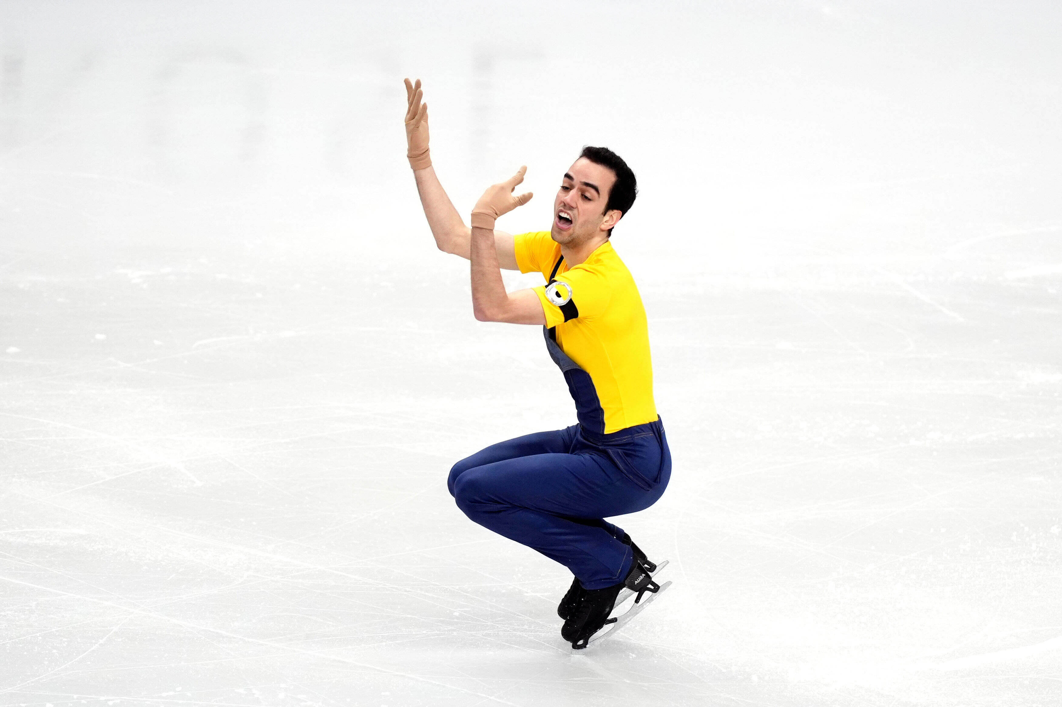 Spain's Tomas-Llorenc Guarino Sabate competes during the Men's Short Program on day two of the ISU European Figure Skating Championships in Sheffield, Thursday, Wednesday, Jan. 15, 2026. 