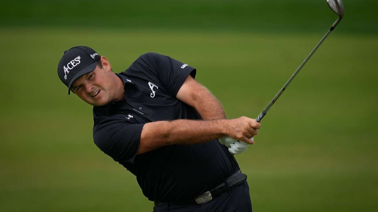 Patrick Reed of the United States plays his second shot on the 3rd hole during the final round of the Dubai Desert Classic in United Arab Emirates, Sunday, Jan. 25, 2026.