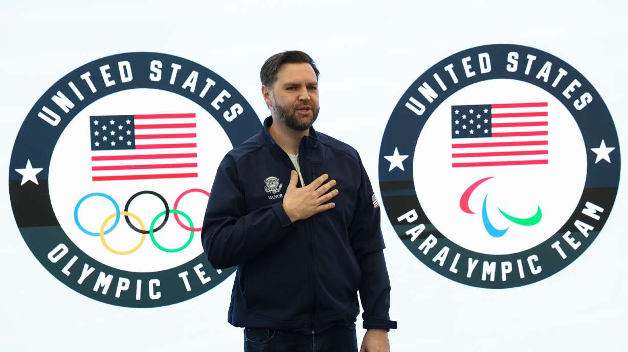 Vice President JD Vance speaks at the Team USA Welcome Experience, ahead of the Milano Cortina 2026 Winter Olympics in Milan, Italy, Thursday, Feb. 5, 2026.