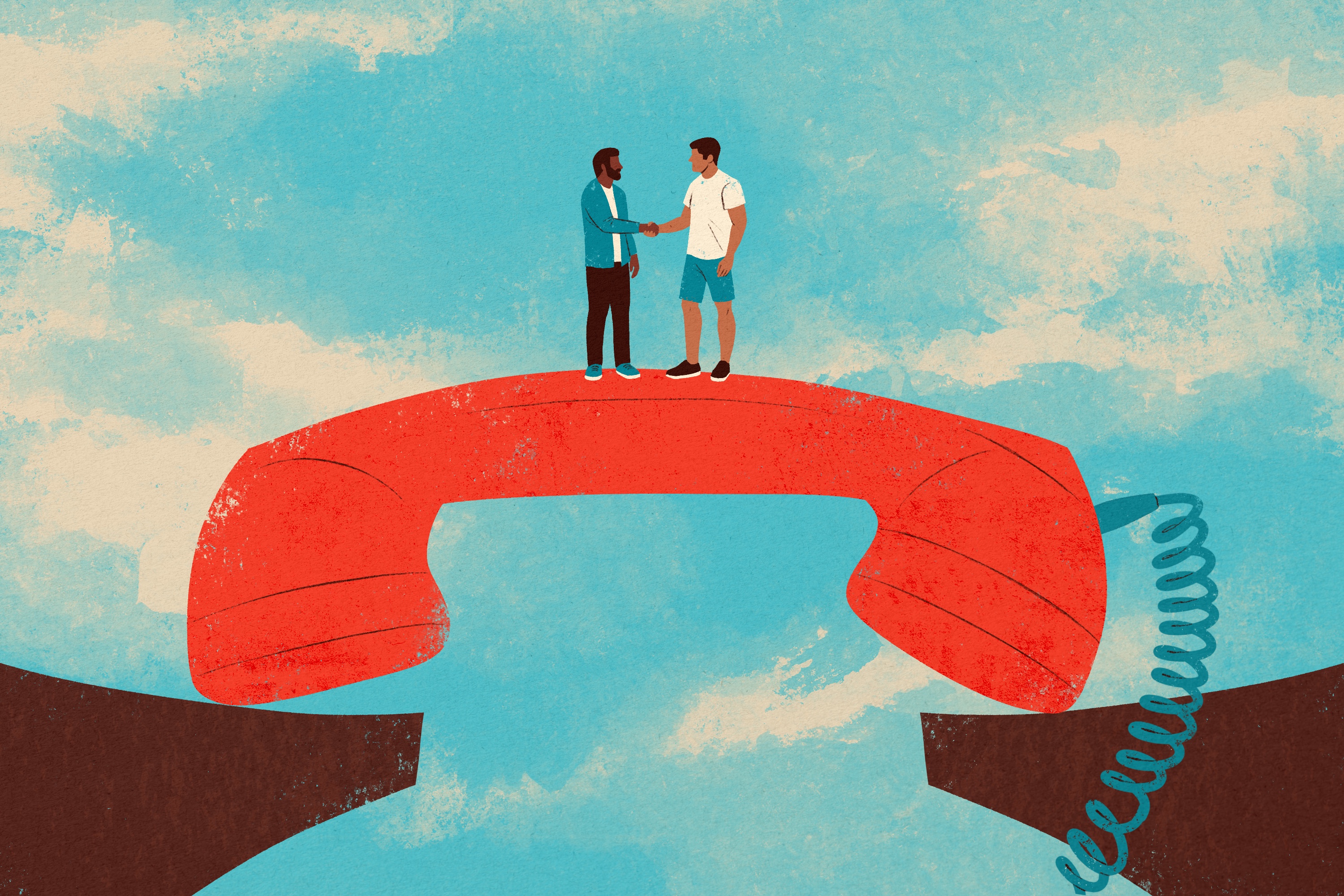 2 phone booths connected a red and a blue state. Here's what happened next