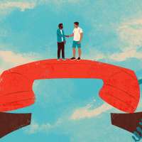 2 phone booths connected a red and a blue state. Here's what happened next