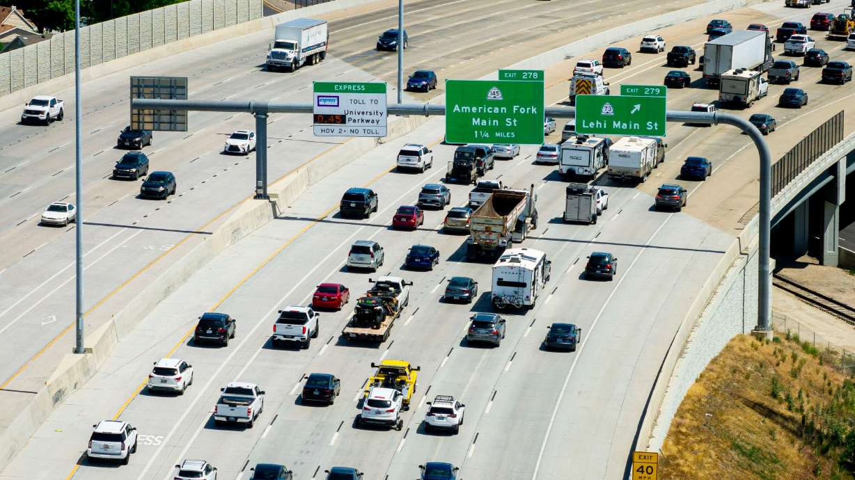 Southbound I-15 in Lehi on May 23. HB464, sponsored by Rep. Nicholeen Peck, R-Tooele, could lower the minimum age to receive a driver's license.
