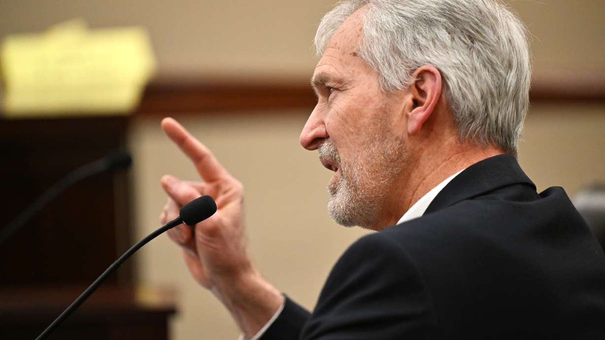 Utah County Clerk Aaron Davidson at the Capitol in Salt Lake City on Feb. 3, 2025. A criminal investigation is underway after Davidson reported several hundred potentially fraudulent signatures turned in as part of the effort to repeal Utah’s 2018 anti-gerrymandering law.
