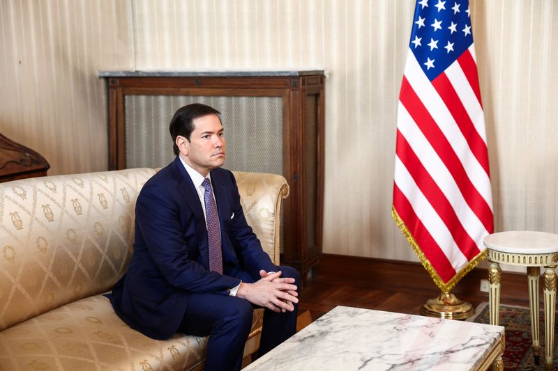 Secretary of State Marco Rubio attends Vice President JD Vance's bilateral meeting with Italian Prime Minister Giorgia Meloni prior to the 2026 Winter Olympics opening ceremony in Milan, Italy, Friday. Rubio said he wants to expand talks with Iran to the "treatment of their own people."