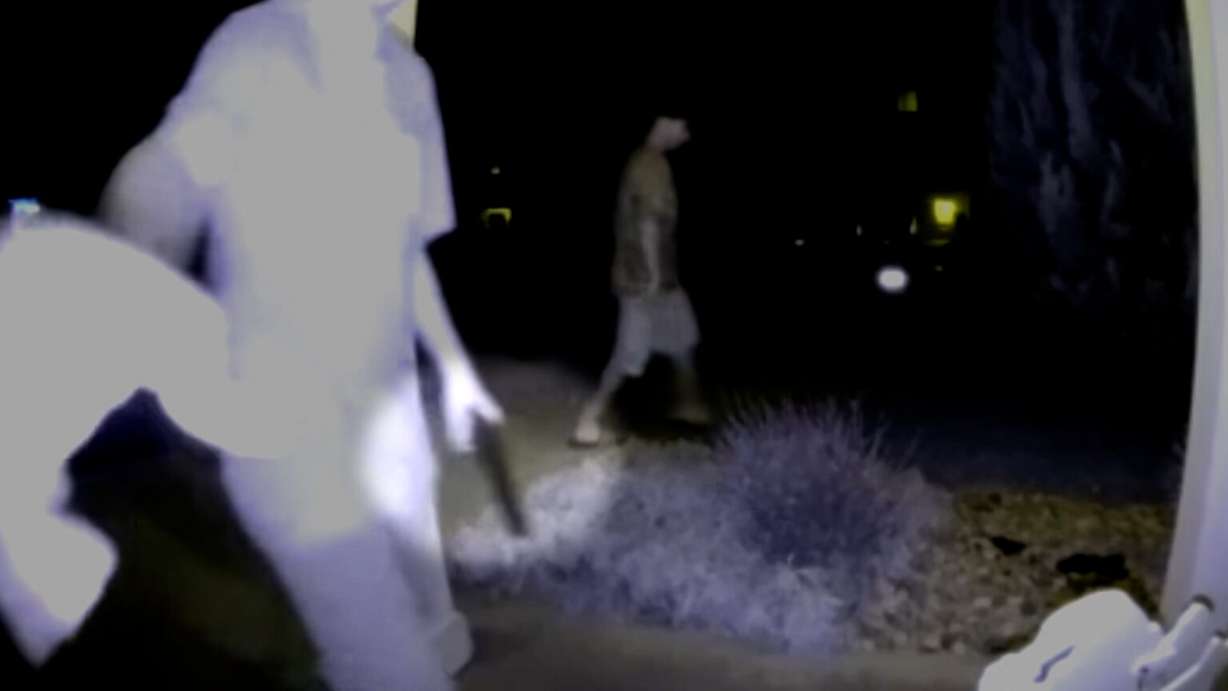 A doorbell camera in Utah County captured a doorbell ditcher holding what appears to be a handgun last year.