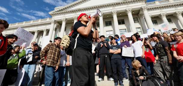 Hundreds of Utah students walk out, protest Trump's immigration policies