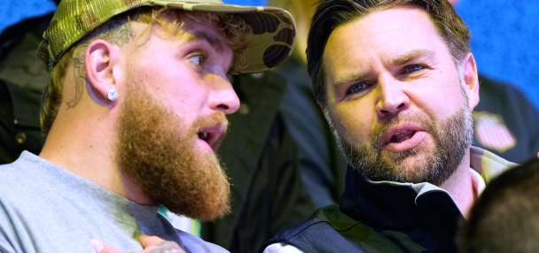 JD Vance and Jake Paul watch U.S. women's hockey team together at the Winter Olympics