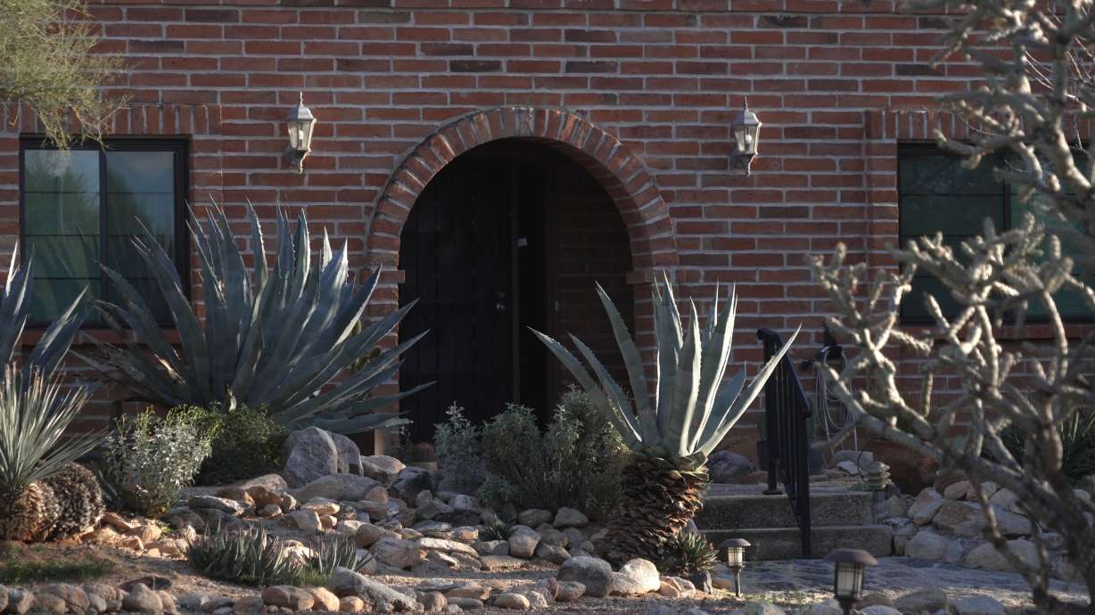 Nancy Guthrie’s home in Tucson, Ariz., on Saturday. Savannah Guthrie on Saturday said her family was willing to pay ransom for her mother's safe return.