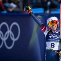 Breezy Johnson wins Olympic downhill gold for US on day marred by Vonn's crash