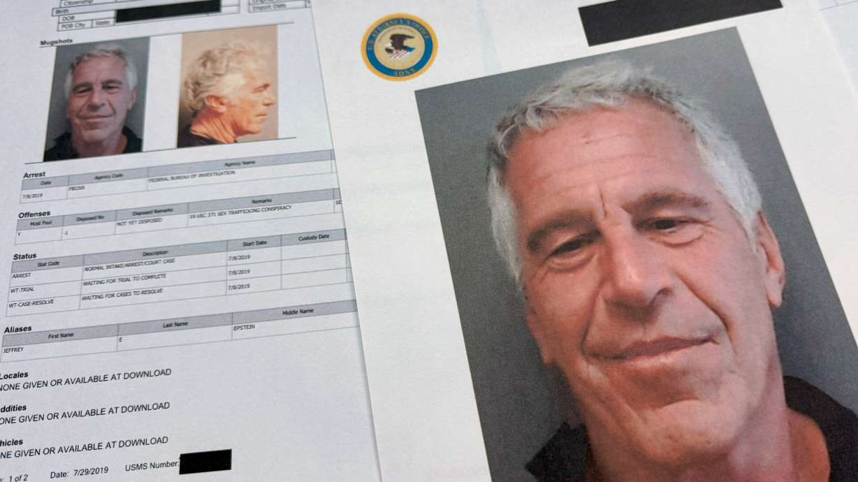 Documents that were included in the U.S. Department of Justice release of the Jeffrey Epstein files are photographed Jan. 2.