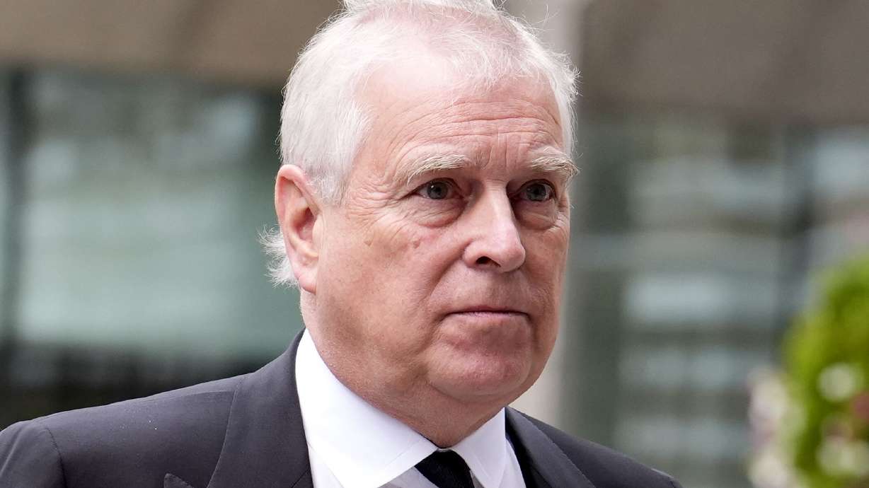 Former Prince Andrew arrives at Westminster Cathedral on Sept. 16, 2025, in London.
