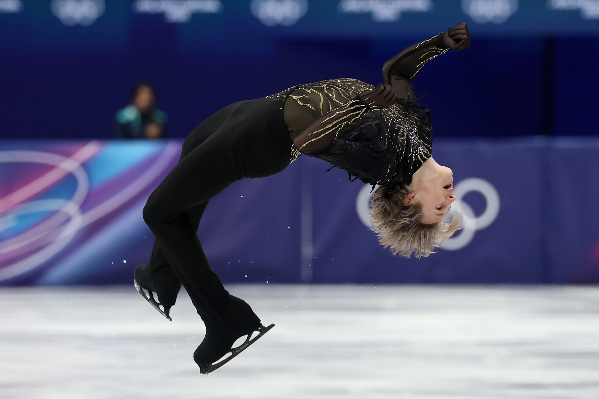 Ilia Malinin of Team United States competes in Men’s Single Skating – Free Skating Team Event on day two of the Milano Cortina 2026 Winter Olympic games at Milano Ice Skating Arena on Sunday in Milan.