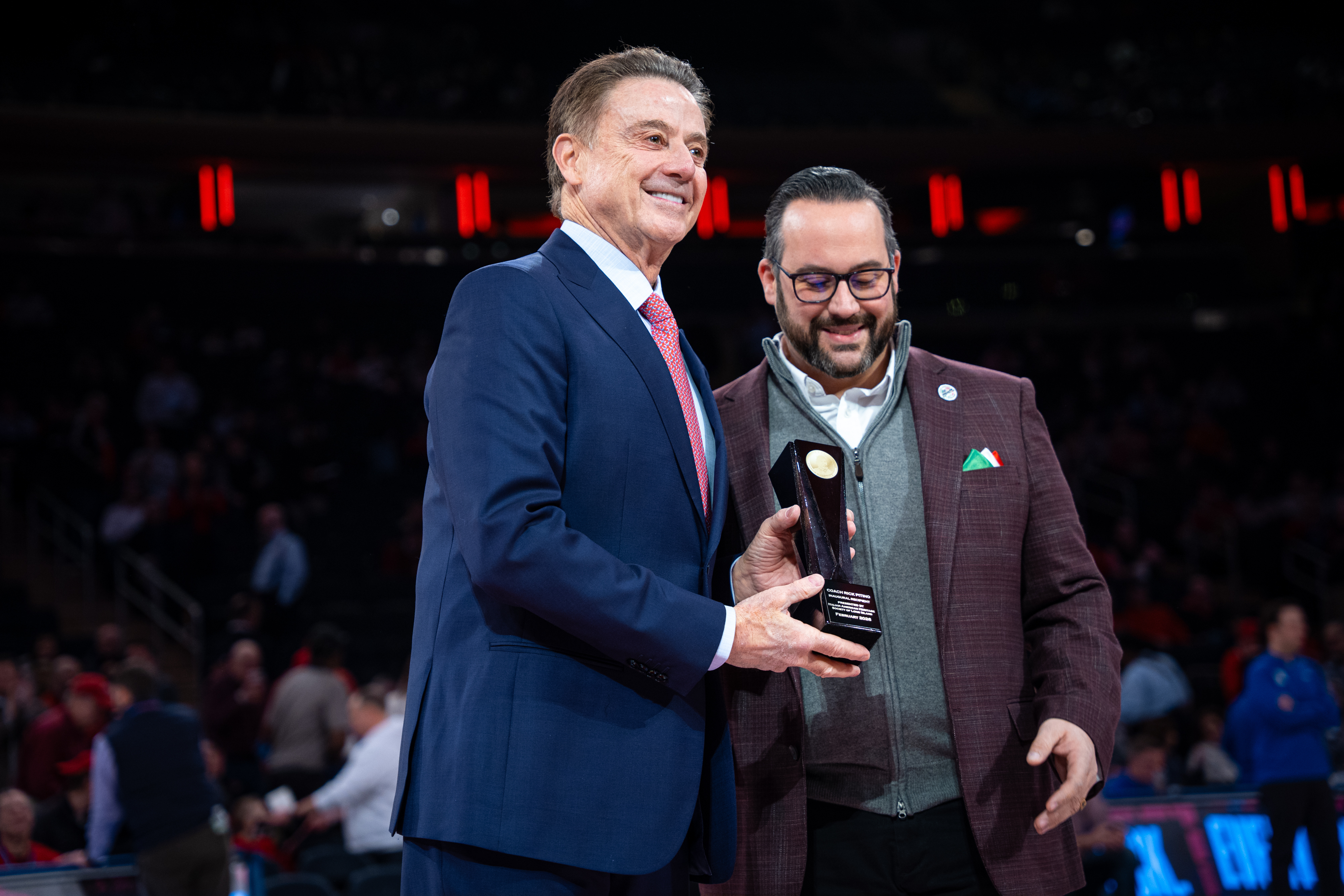 Proud papa Rick Pitino gets another hard-fought milestone win against his 'brilliant' son
