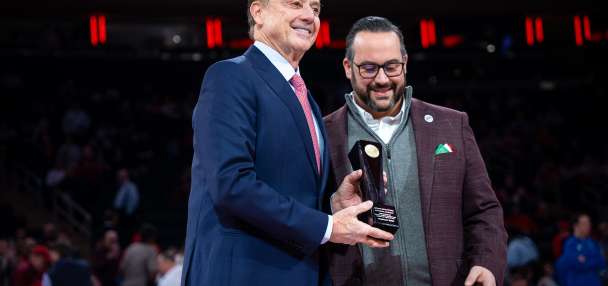 Proud papa Rick Pitino gets another hard-fought milestone win against his 'brilliant' son