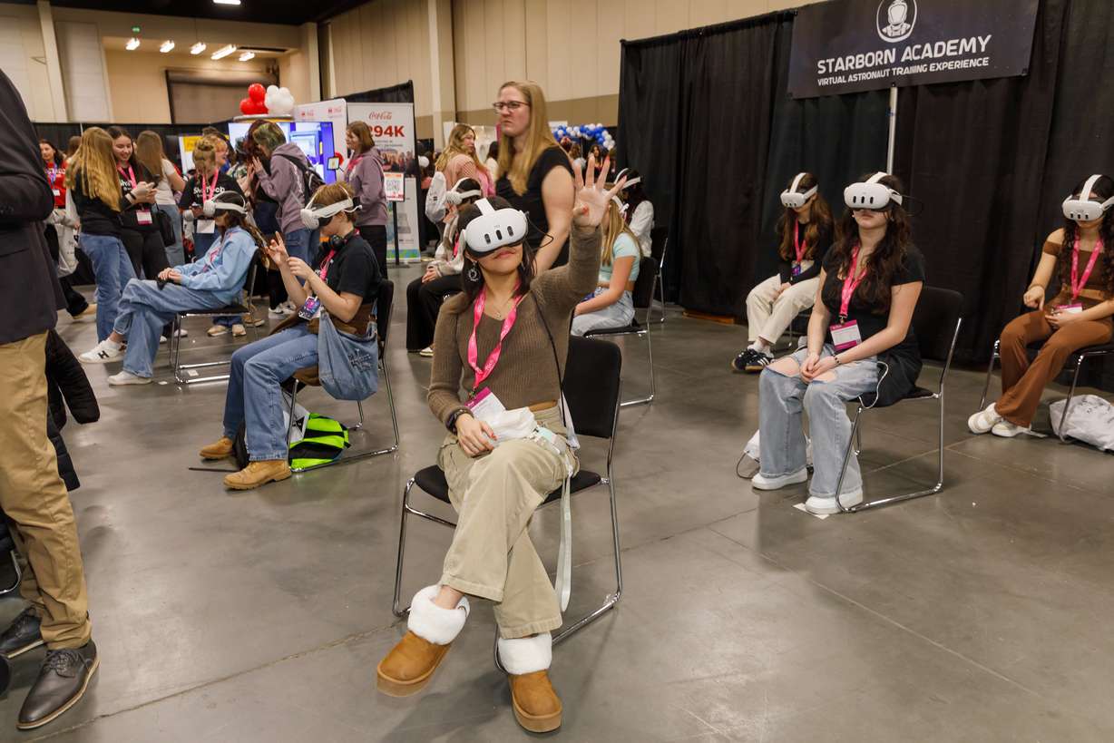 Utah students attend 2025 SheTech Explorer Day at Mountain America Expo Center in Sandy.